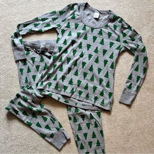 Hanna Andersson Christmas Tree Tannenbaum long john Pajamas